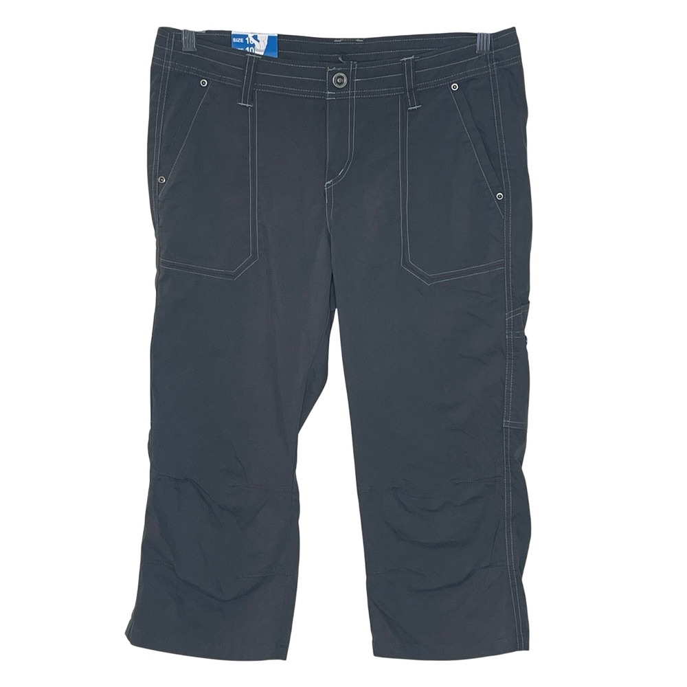 Kuhl KuhlKurvl Size 10 Gray Convertible Cropped Pants Hiking Outdoor